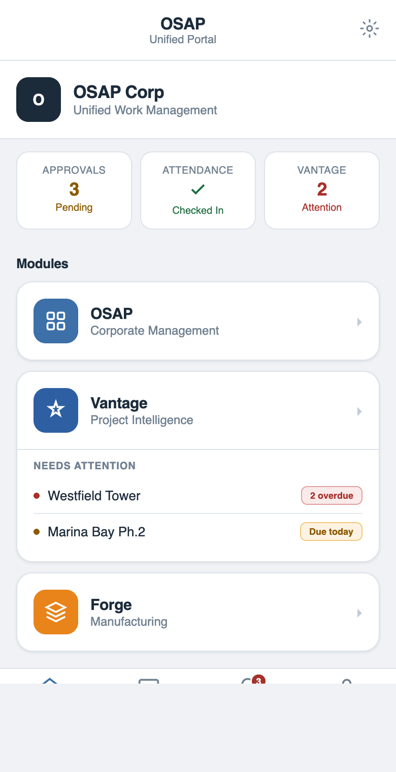 COSAP Unified Portal